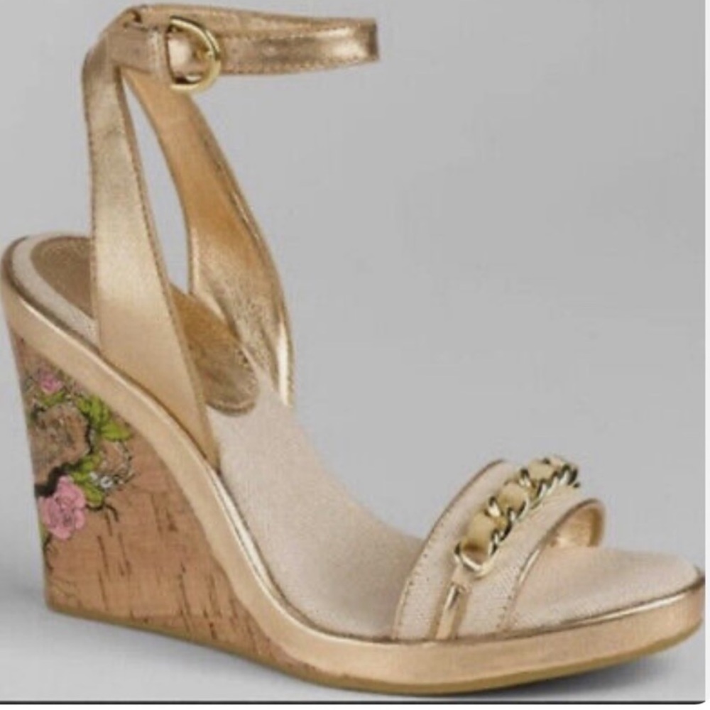 COACH| Floral Cork Heels SZ 8